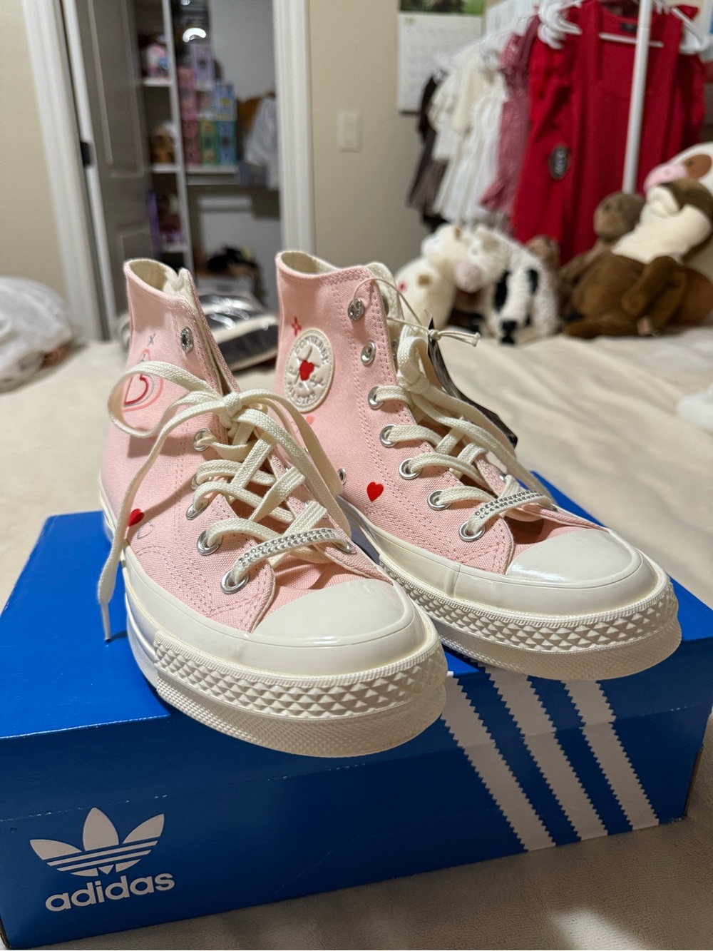 Pink Converse High Top Sneakers